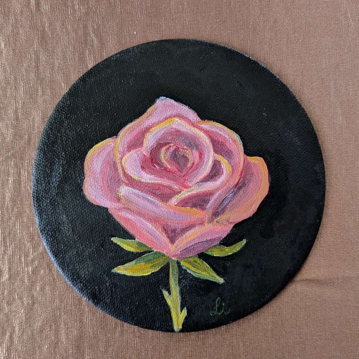 roze roos lidewei decoratief schilder